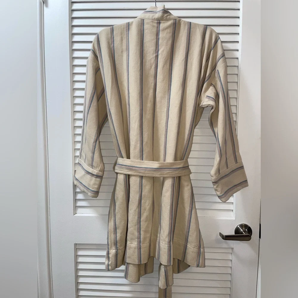 Faherty • Palm Springs Robe in Cayucos Stripe Linen Blend Size L • NWT - Picture 3 of 5